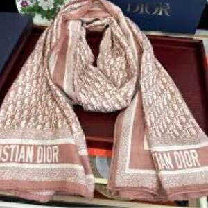 Christian Dior Mauve rectangular scarf  27” X 72”